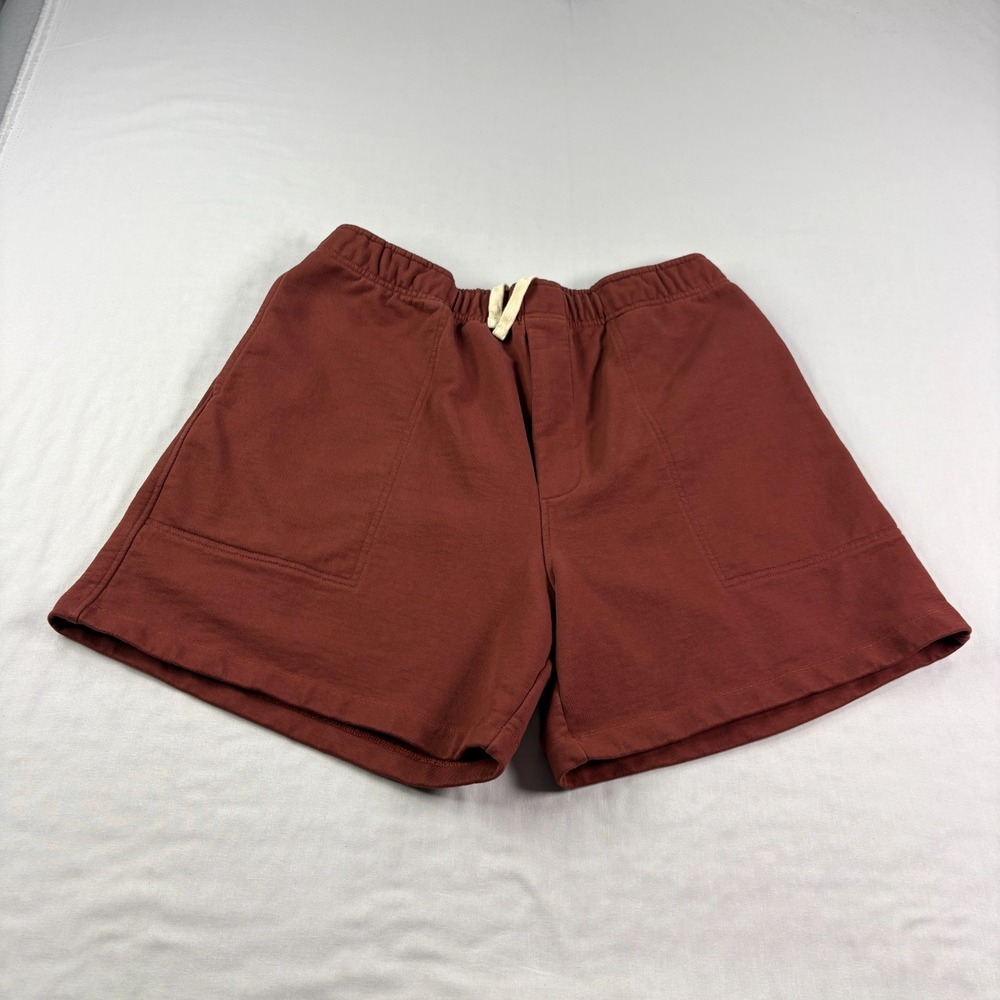 Bode Shorts Mens Large Brown Rugby Sweat Stretch Lounge Casual